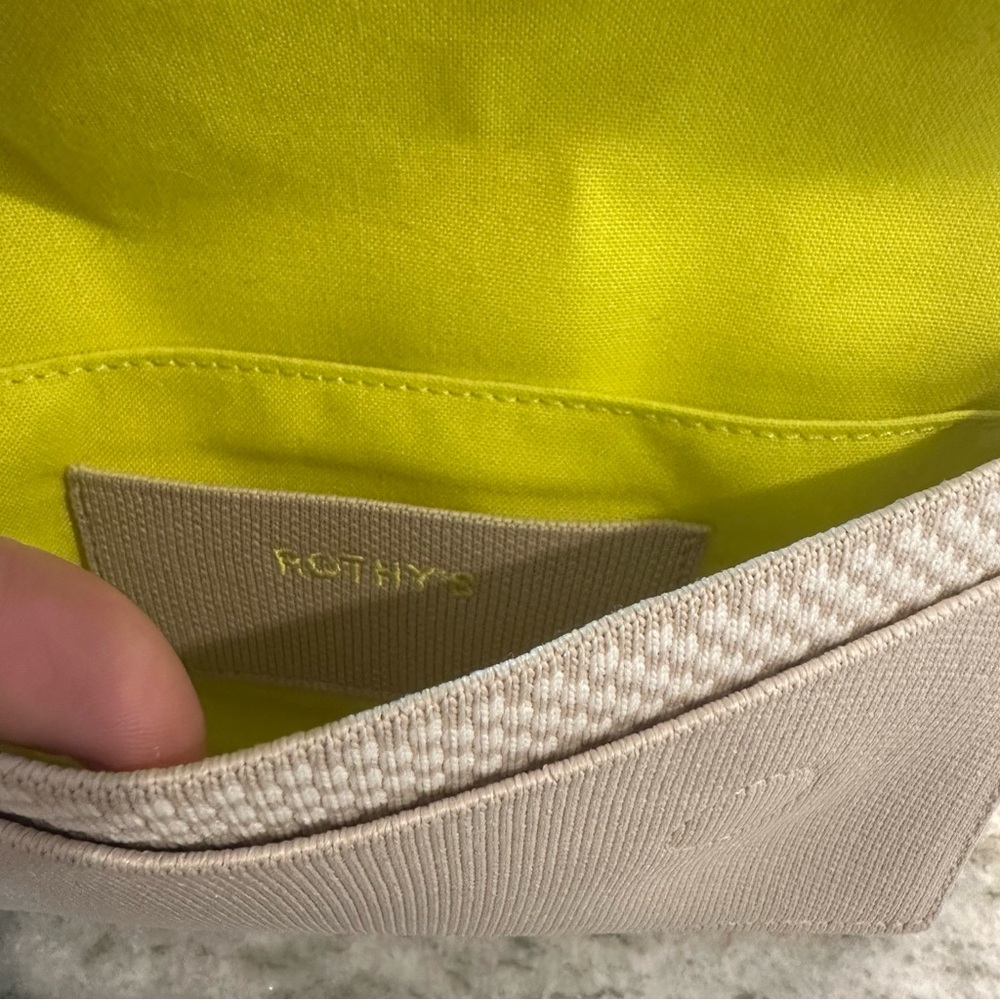 Rothy’s Belt Bag Cream with Neon Interior - Picture 4 of 5